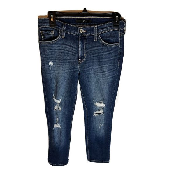 KanCan Jeans Kancan Womens Distressed Midrise Skinny Stretch